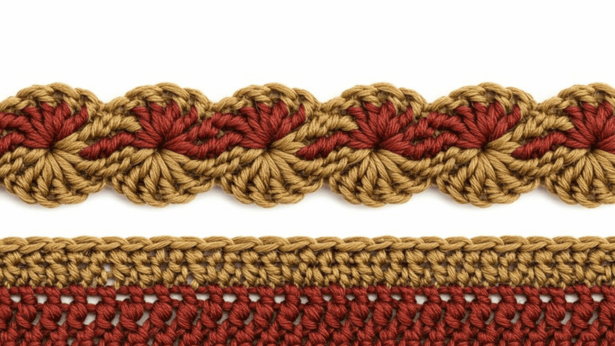 Rustic Twisted Border in brown and red