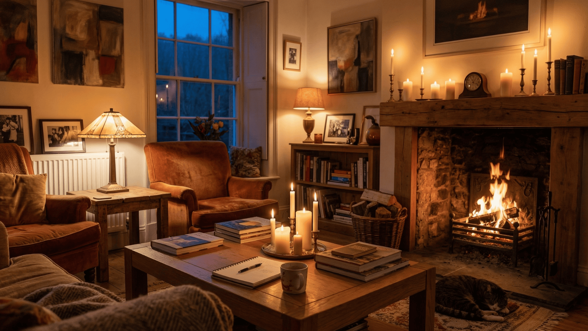 fire elements in living room to enhance warmth and creative energy