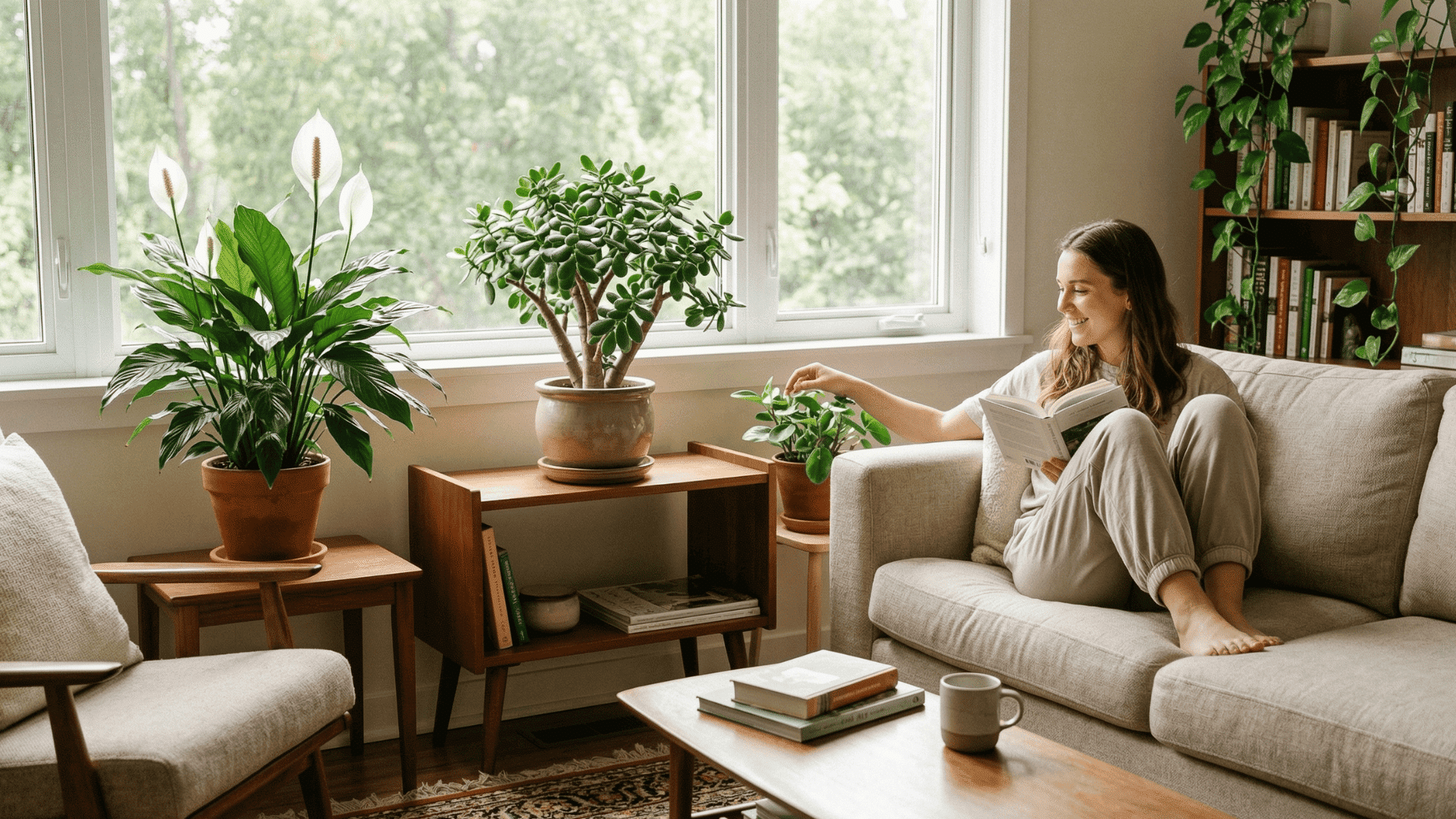 indoor plants to enhance vitality and Feng Shui energy in living room