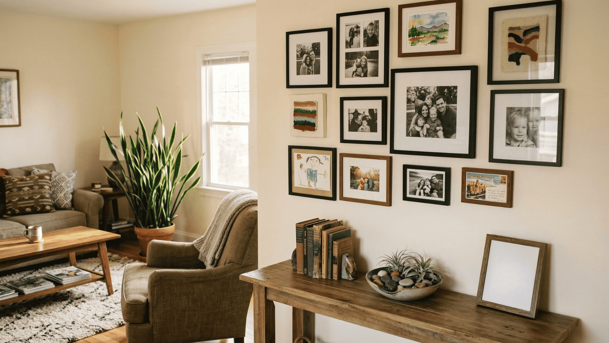 personalized living room with meaningful decor for positive Chi