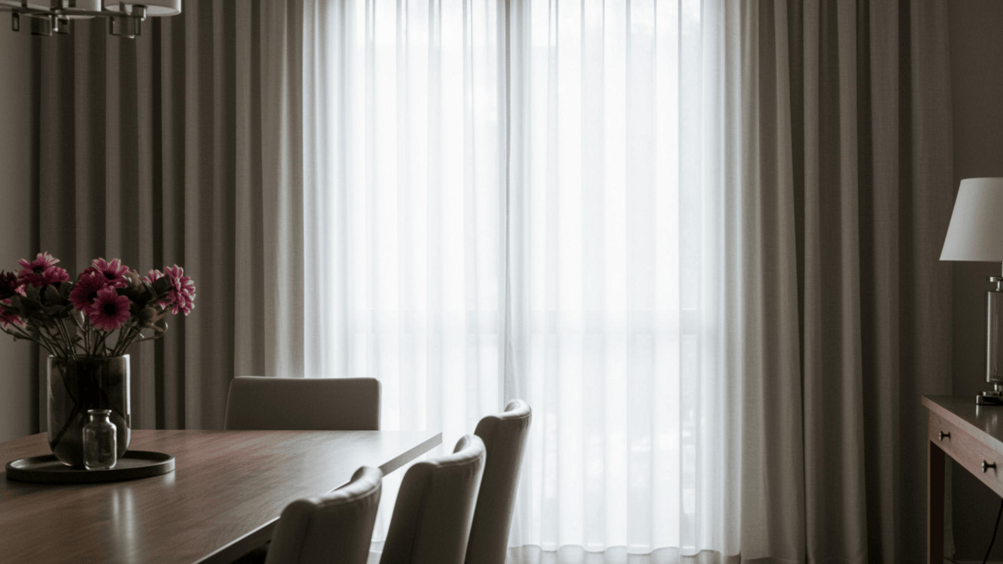 pleated curtains offering a classic, elegant look with their crisp folds