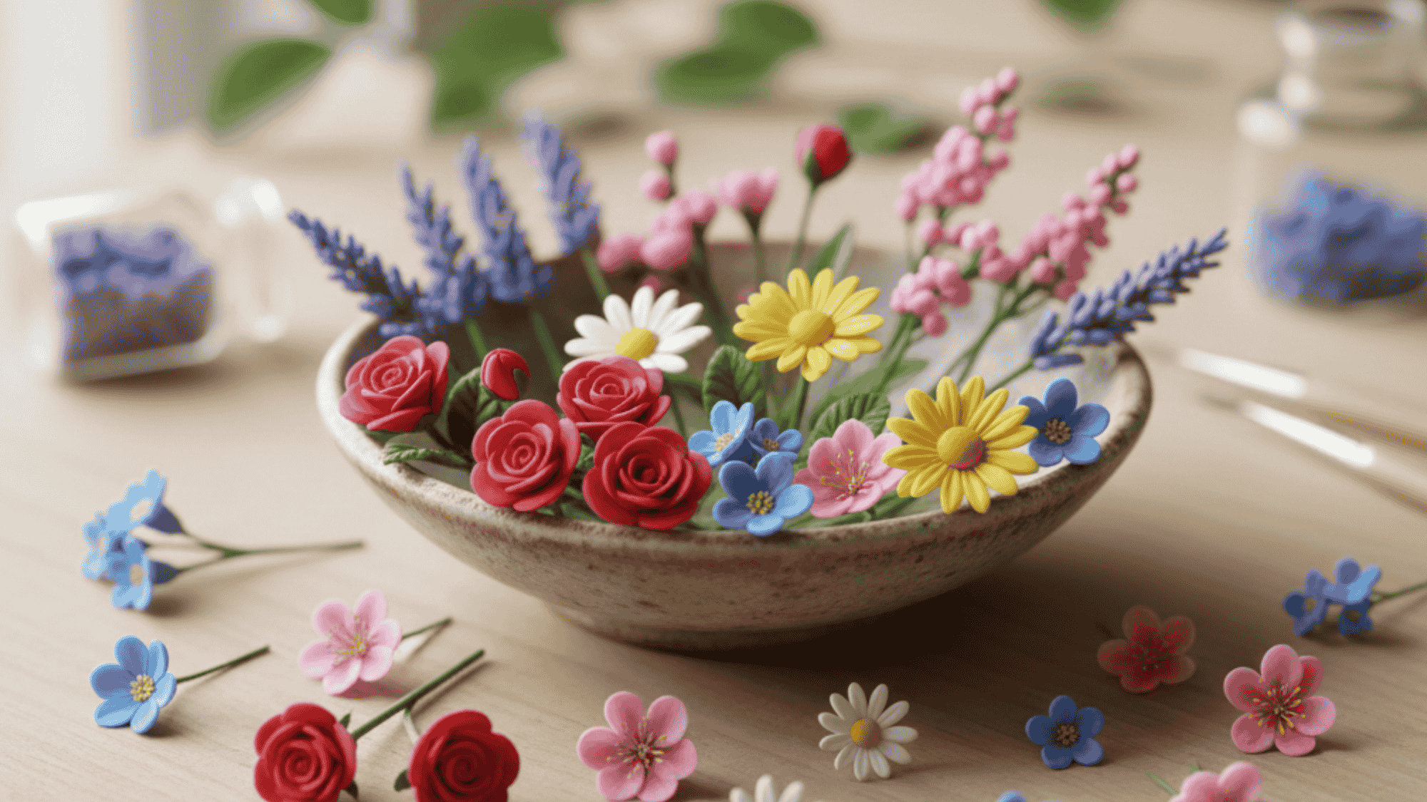 polymer flowers